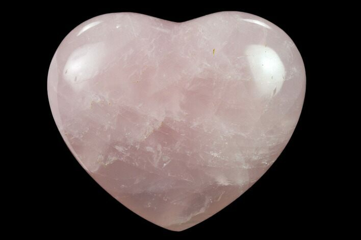 Polished Rose Quartz Heart - Madagascar #134809